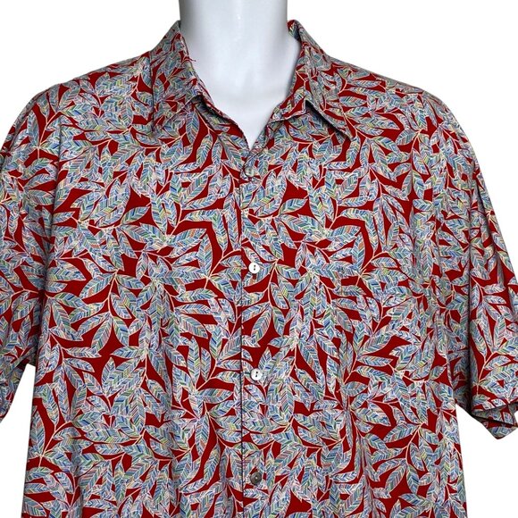Vintage Tori Richard Cotton Lawn Hawaiian Shirt Mens XL Button Up Short Sleeve - Picture 2 of 6